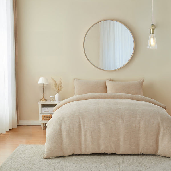 Bergen Textured Duvet Set - Happy Linen Company