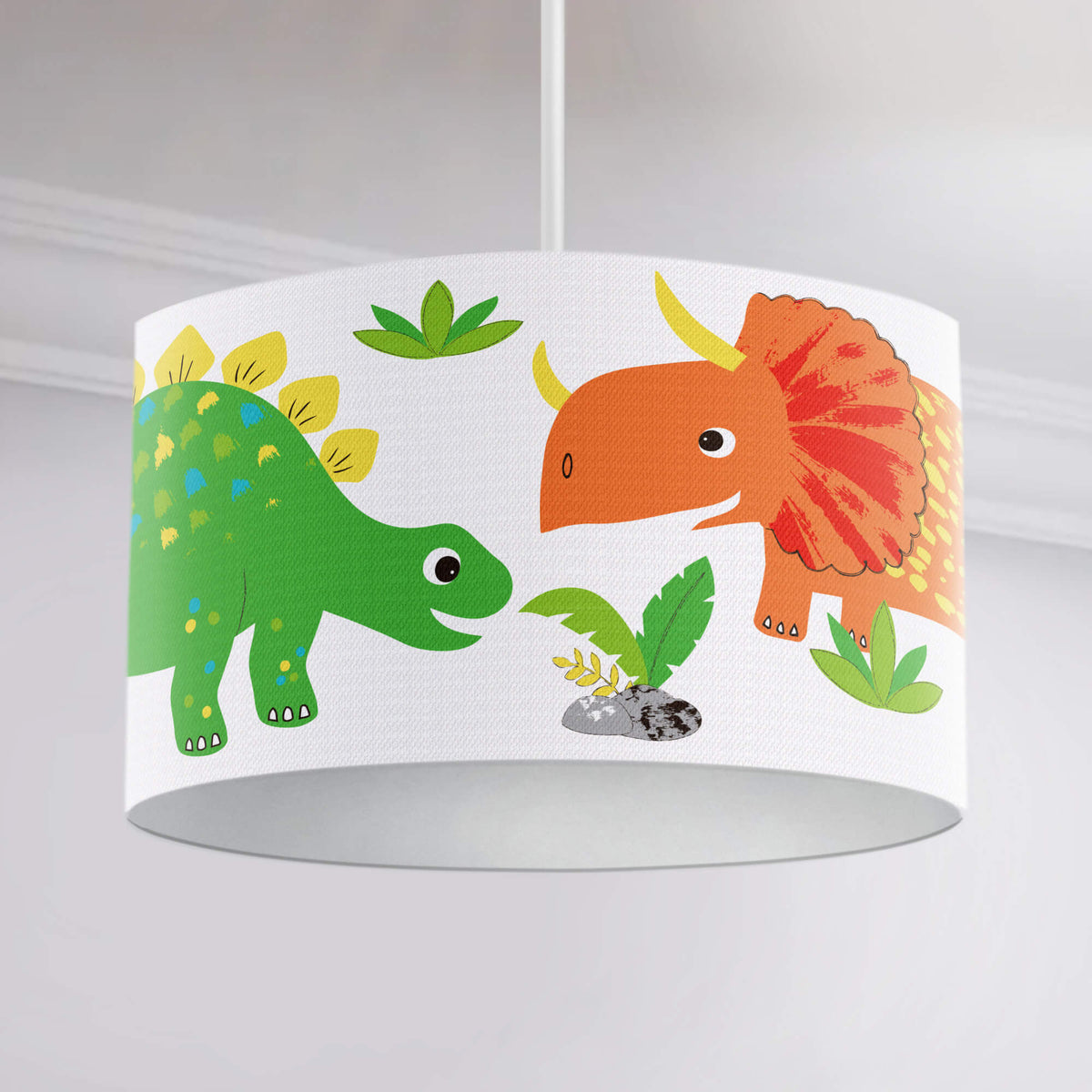 Dinky Dinosaur Table or Ceiling Lampshade - Happy Linen Company