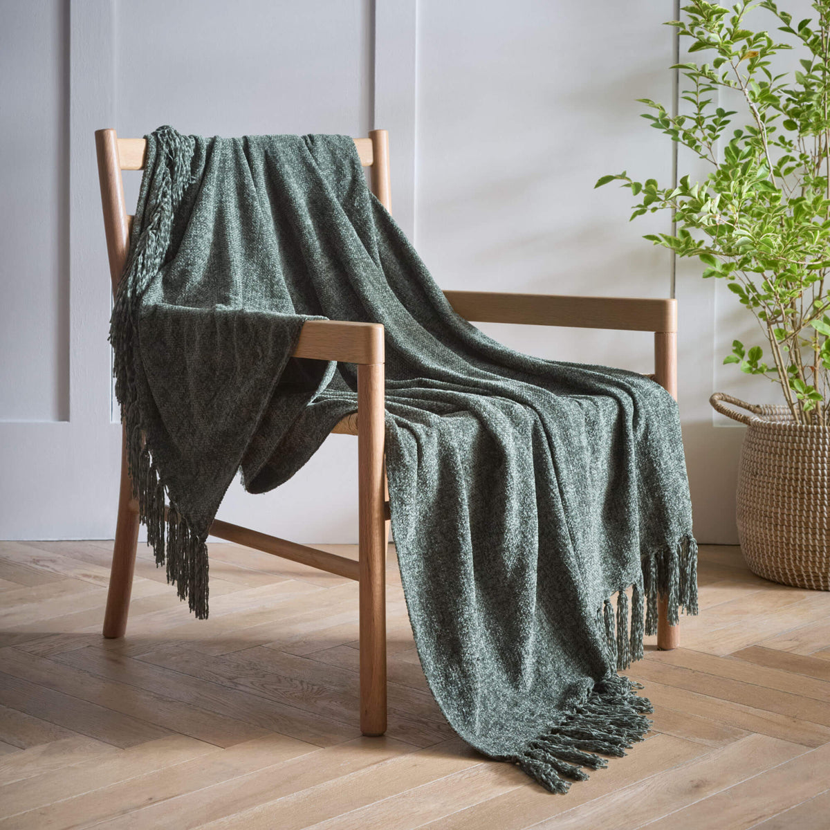 Malmo Chenille Throw - Happy Linen Company