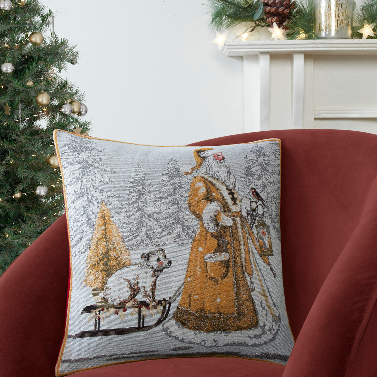 🎁 Twilight Santa Cushion (100% off) - Happy Linen Company