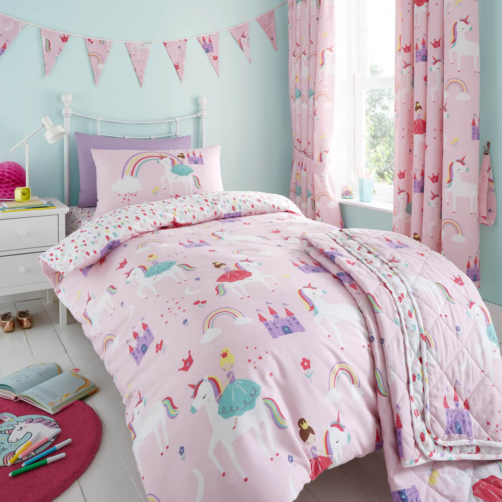 Kids Bedding Unicorn Bed Sheets Full Size Castle Unicorn Bedding