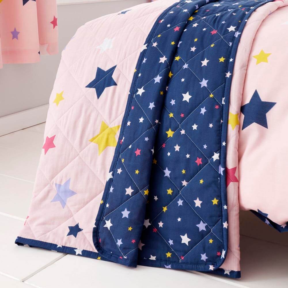 Multi Stars Quilted Throw - Main Image