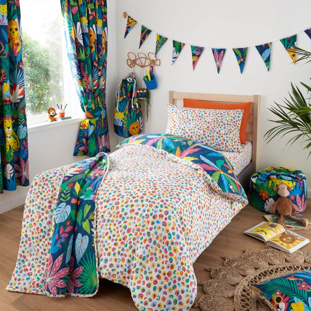 Kids Tropi-Cat Bedding Happy Linen Company - Main Image