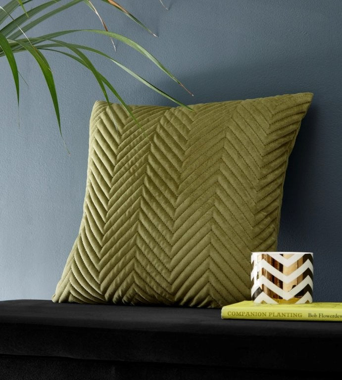 Pinsonic Filled Cushion (Olive)