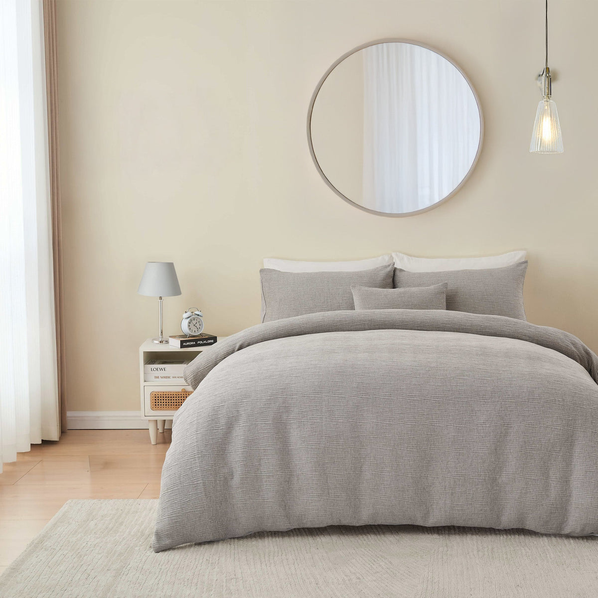 Bergen Textured Duvet Set - Happy Linen Company