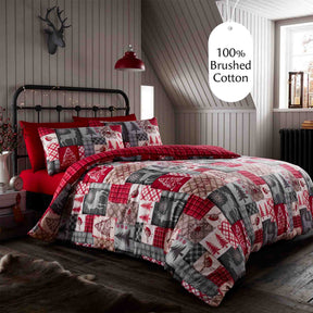 Christmas Patchwork Brushed Cotton Bedding - Happy Linen Company