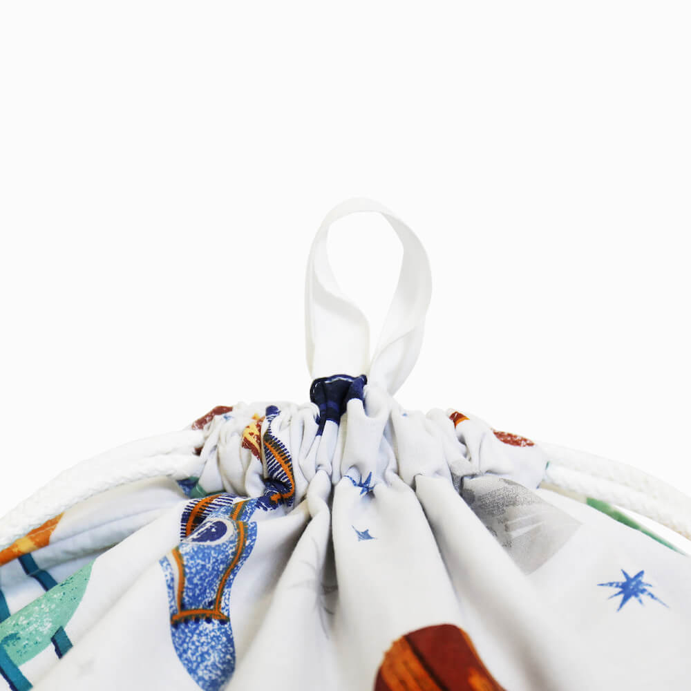 Sacco Raccogli Giocattoli Con Tappetino Integrato - 150 Cm, Borsa Pieghevole Per Giochi Dei Bambini - Foto 4