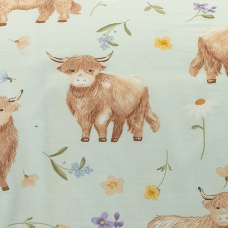 Daisy Highland Cow Duvet Set