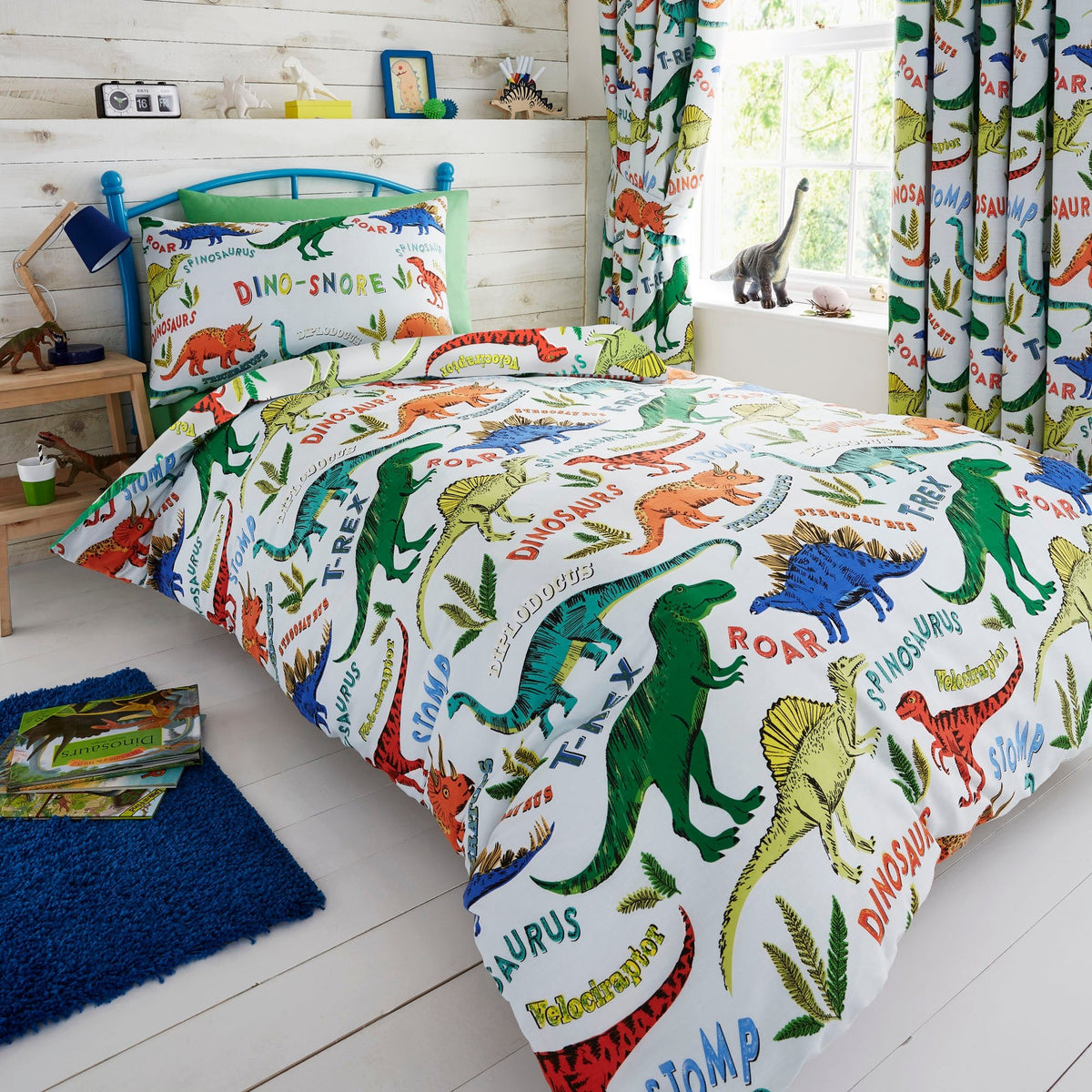 Dino-Snore Dinosaur Bedding - Happy Linen Company