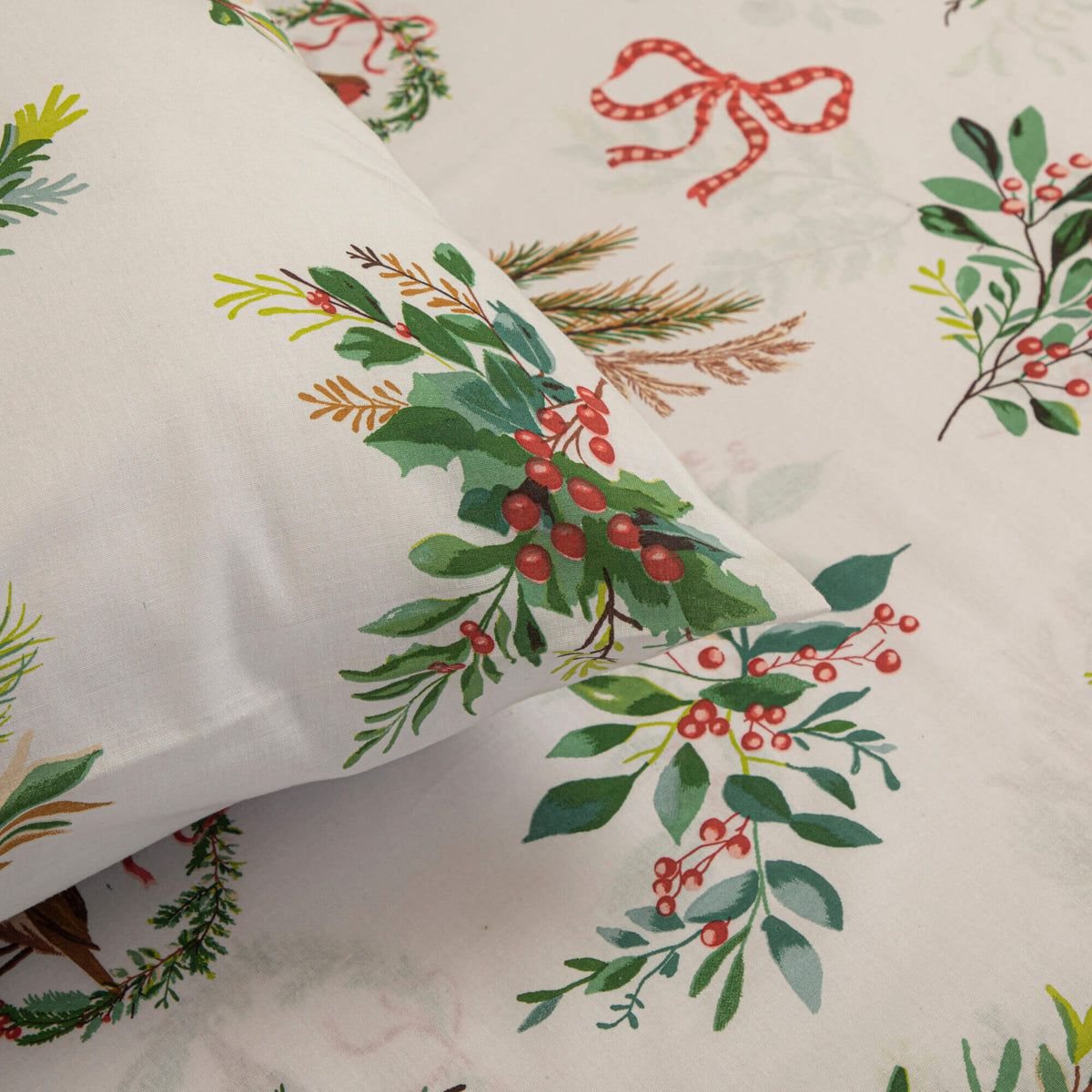 Evergreen Bows Duvet Set - Happy Linen Company