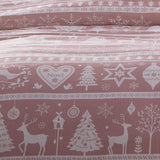 Festive Scandi Duvet Set (Blush Pink) - Happy Linen Company
