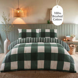 Glenmore Check Duvet Set (Forest Green) - Happy Linen Company