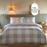 Glenmore Check Duvet Set (Natural) - Happy Linen Company