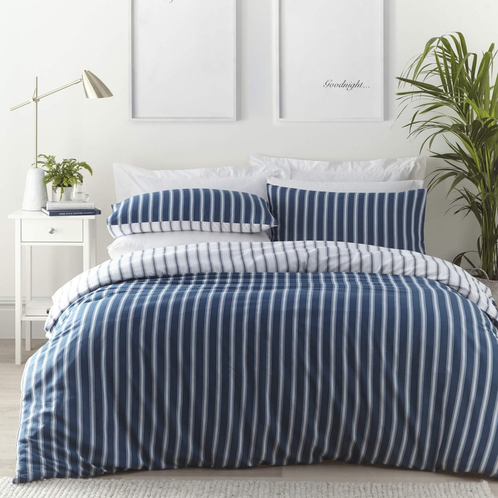 Harvard Stripe Duvet Set - Happy Linen Company