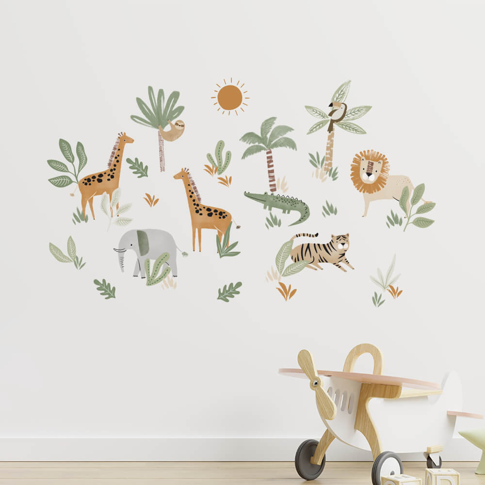 Jungle Safari Wall Stickers - Happy Linen Company