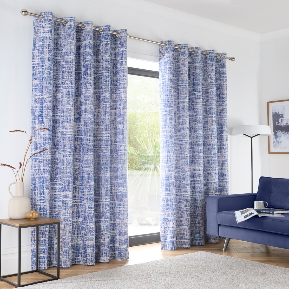 Maine Eyelet Curtains – Blue