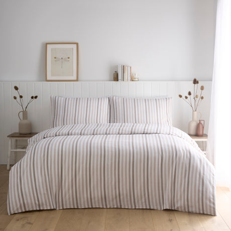 Ombre Pencil Stripe Duvet Set – Natural