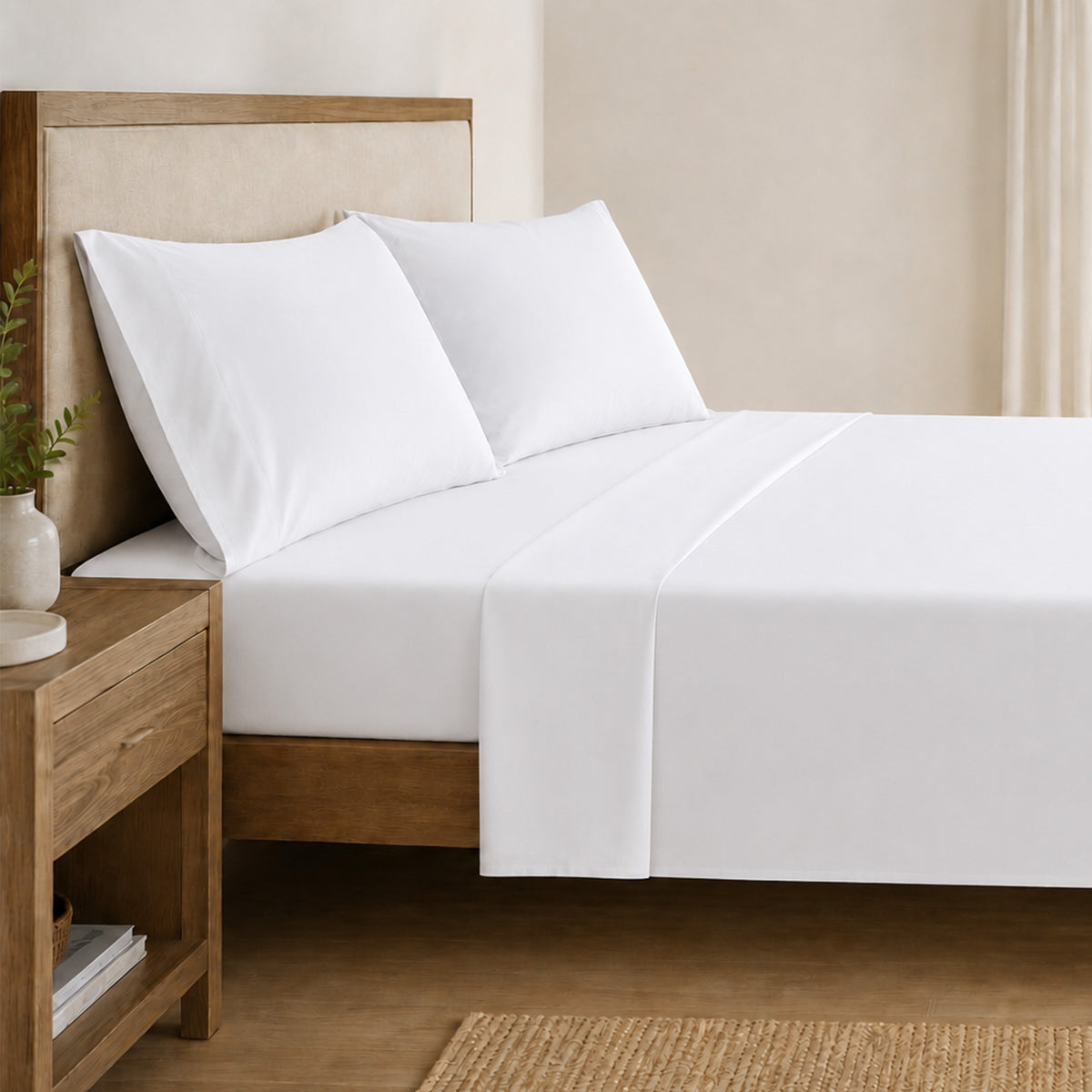 Percale Flat Sheet – White