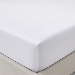 Percale Fitted Sheet – 45cm Deep – White