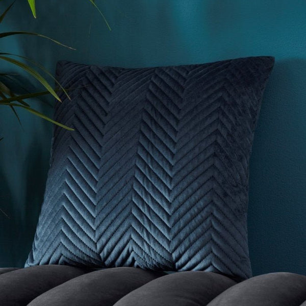 Pinsonic Filled Cushion (Navy) - Happy Linen Company