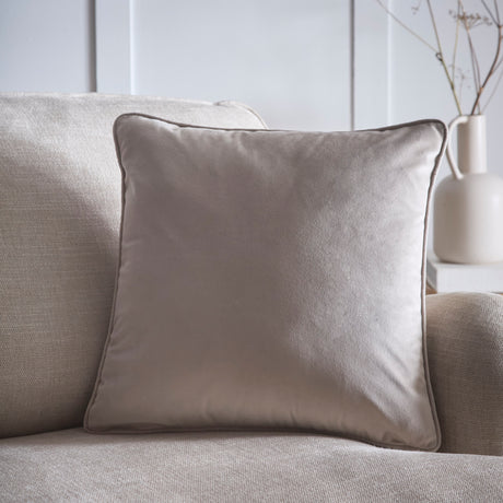 Piped Velvet Filled Cushion