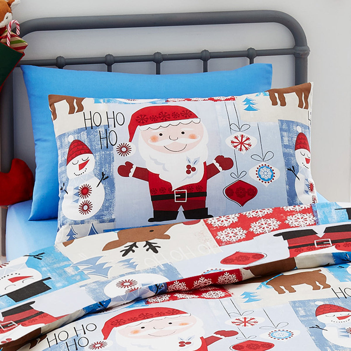 Santa & Friends Christmas Pillowcase (Pair) - Happy Linen Company