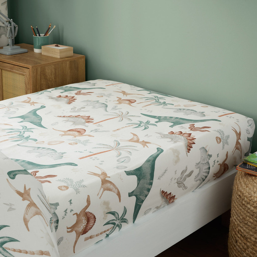 Scandisaurus Dinosaur Fitted Sheet - Happy Linen Company