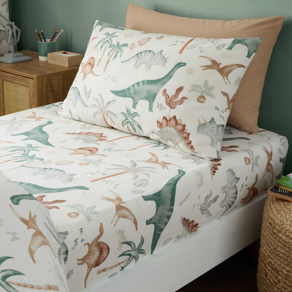 Scandisaurus Dinosaur Pillowcases (Pair) - Happy Linen Company