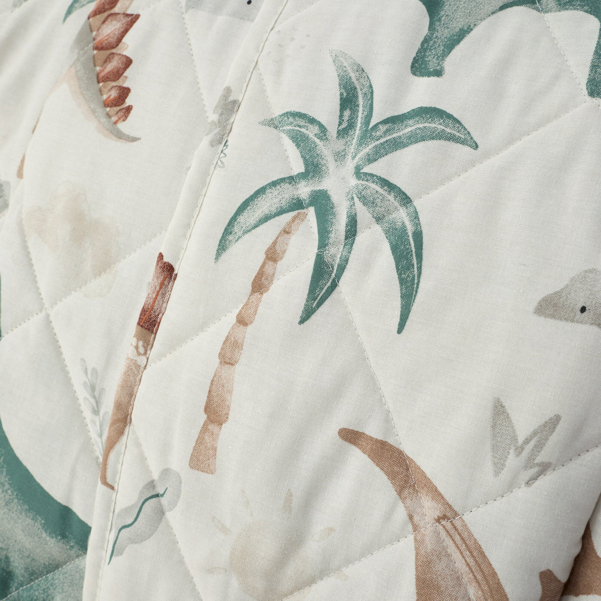 Scandisaurus Dinosaur Quilted Throw - Happy Linen Company