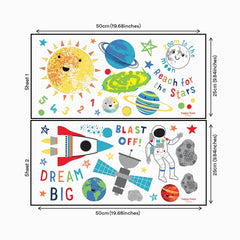 Space Explorer Wall Stickers - Happy Linen Company