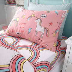 Rainbow unicorn bedding set best sale