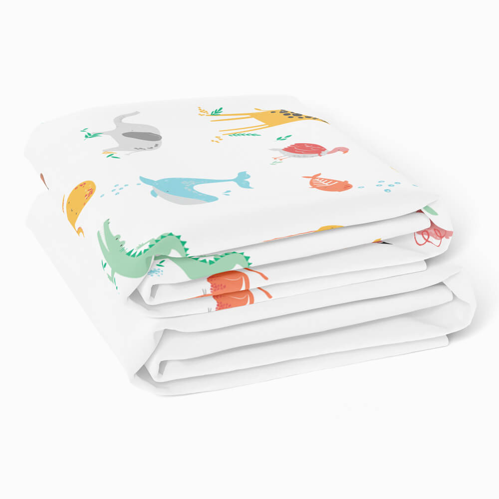 Animal Baby Cot Sheet (Twin Pack) Happy Linen Company