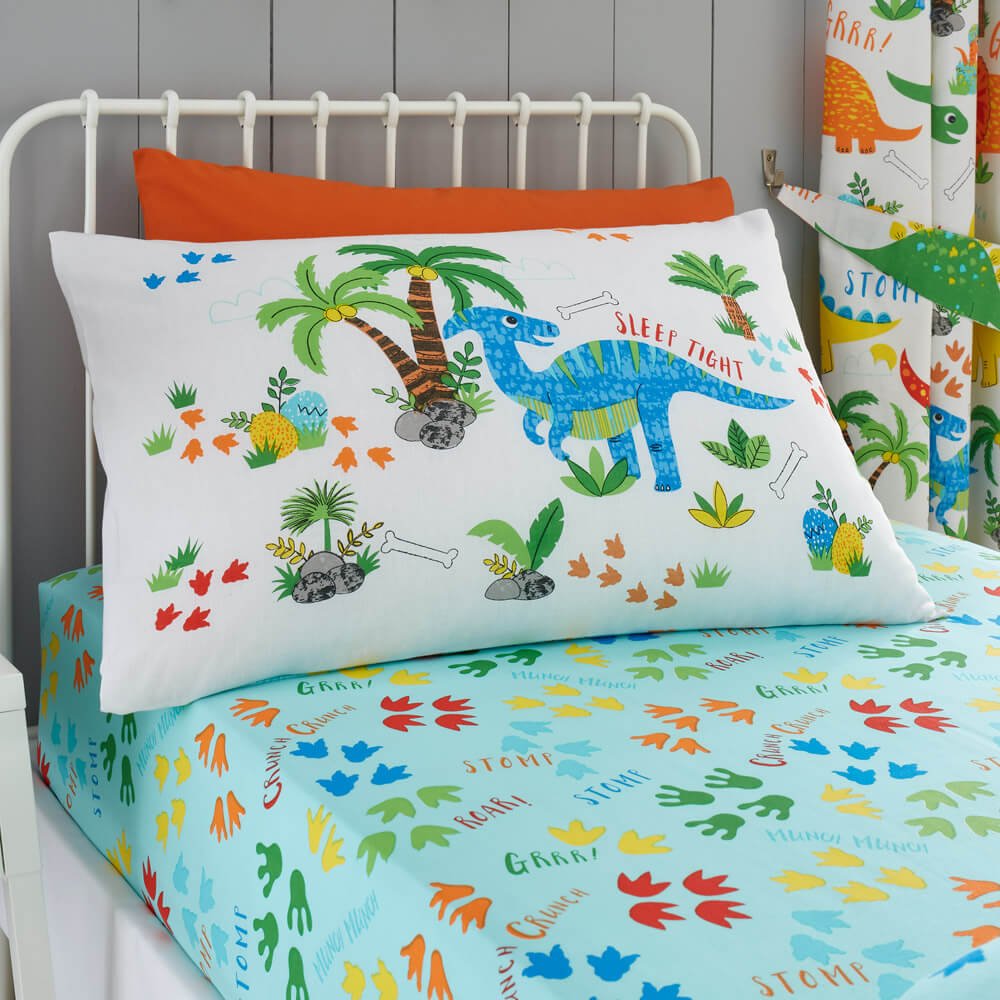 Dinky Dinosaur Pillowcases (Pair)