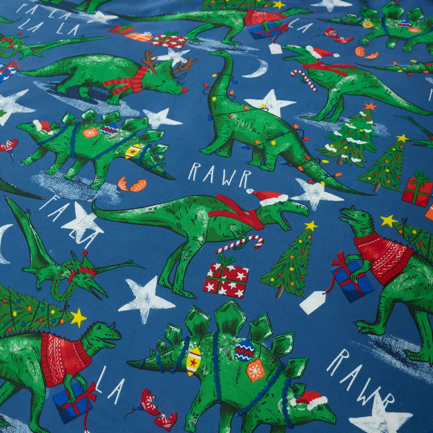 Christmas dinosaur duvet cover best sale