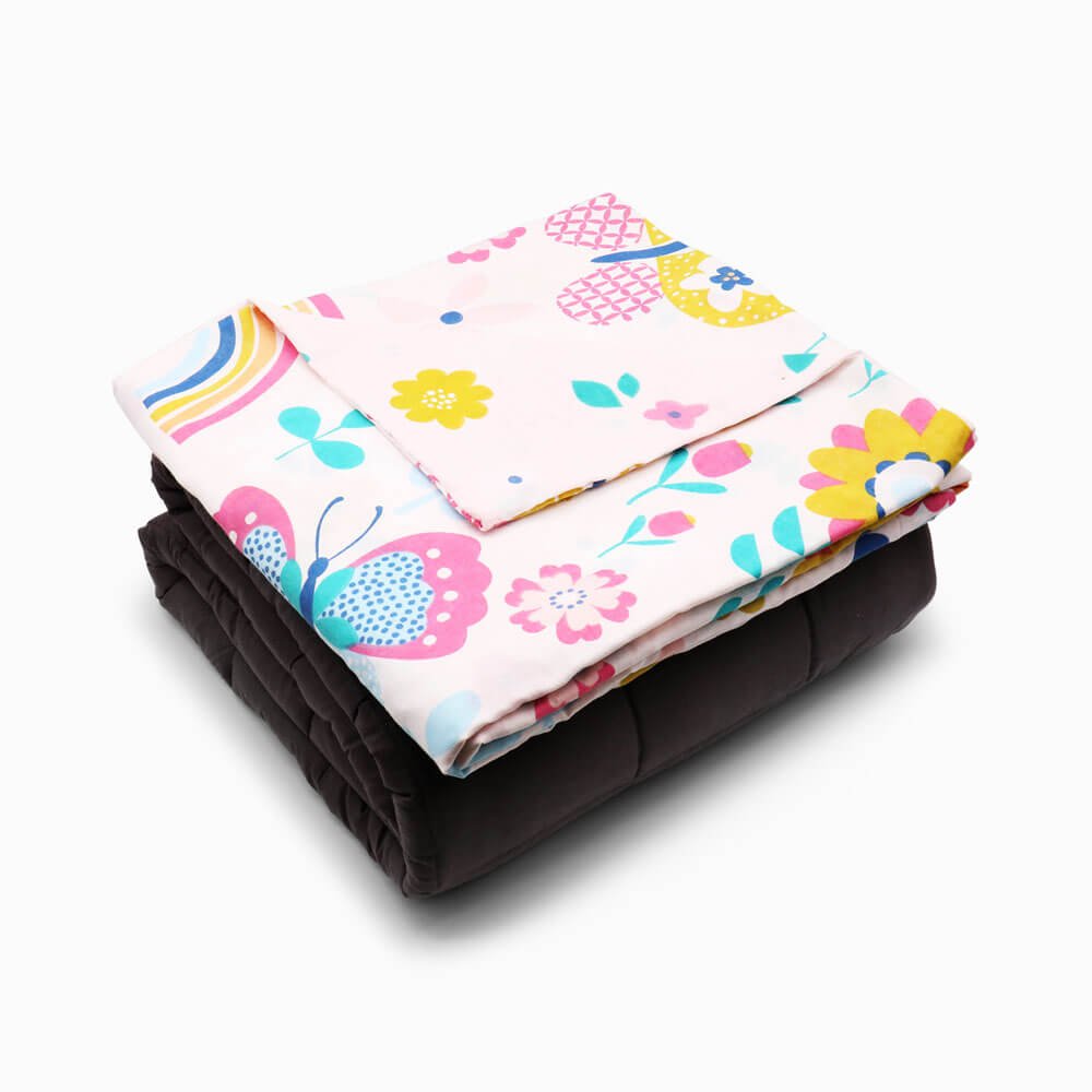 Kids Flower Garden Floral Anxiety Weighted Blanket Happy Linen Company