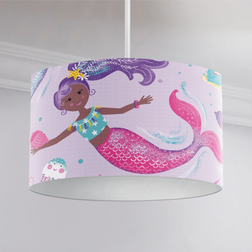 Magical Mermaids Ceiling Lampshade Happy Linen Company