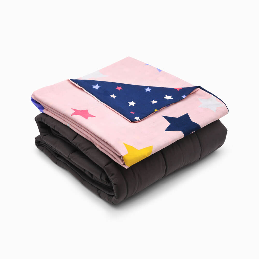 Kids Multi Stars Weighted Blanket Happy Linen Company
