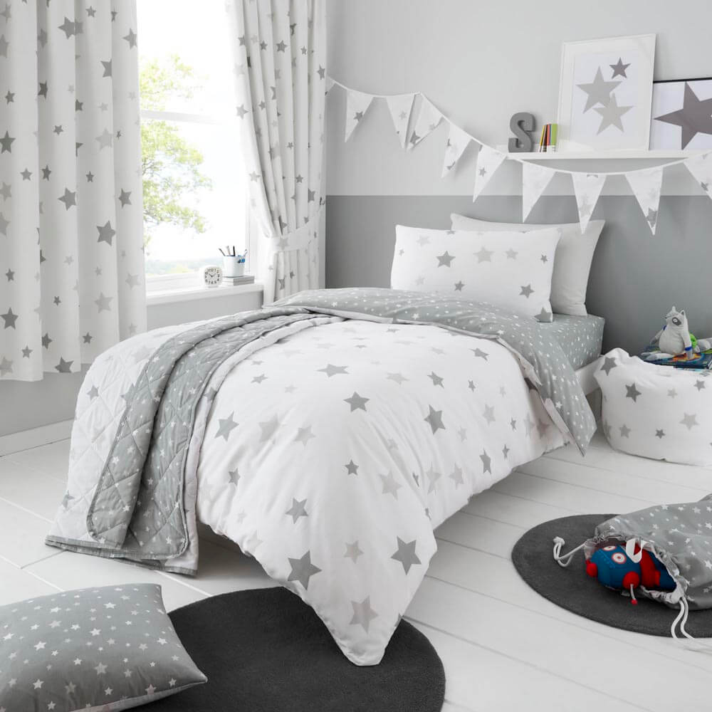 Pink and grey childrens clearance bedding