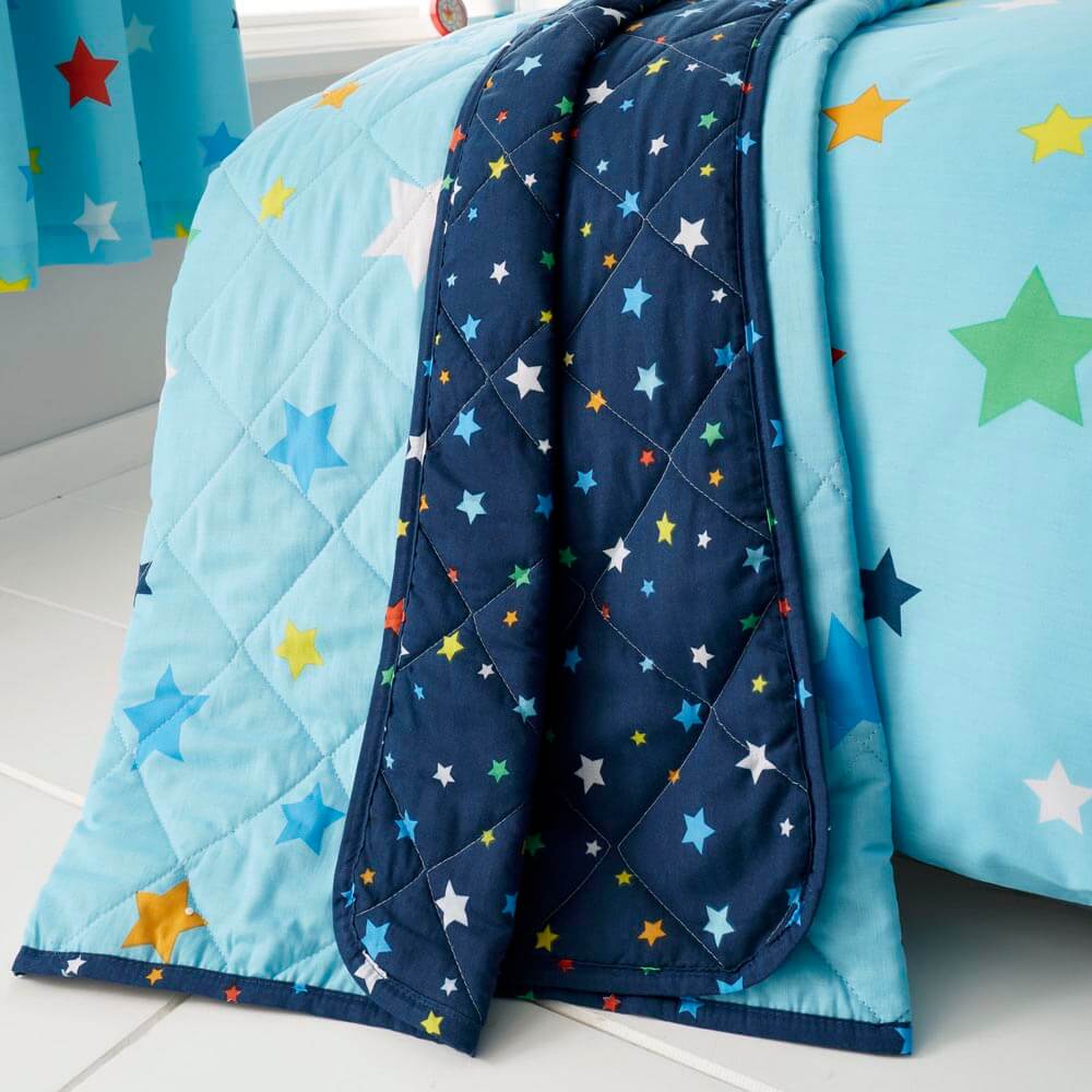 Multi Stars Quilted Throw Throw - Happy Linen Company