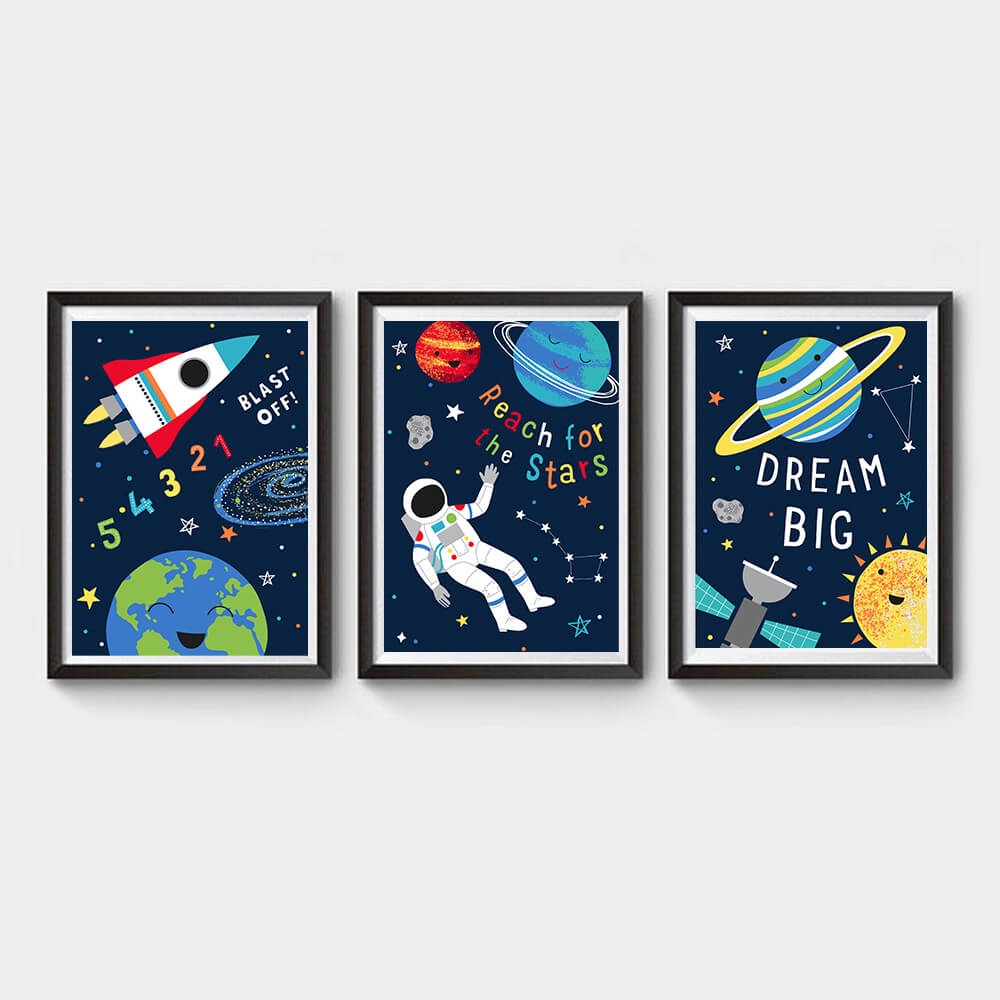 Space Explorer A4 Digital Prints - Digital Download A4 Prints - Happy Linen Company