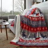 Warme Alaska-Sherpa-Fleecedecke (Rot)