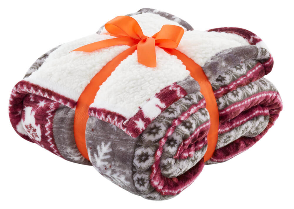 Warm Alaska Sherpa Fleece Throw - Happy Linen Company