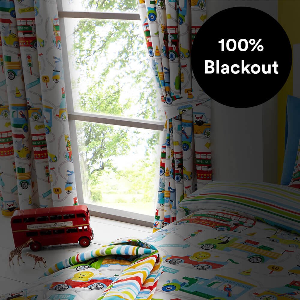 Kids Zoo Escape Blackout Curtains Happy Linen Company