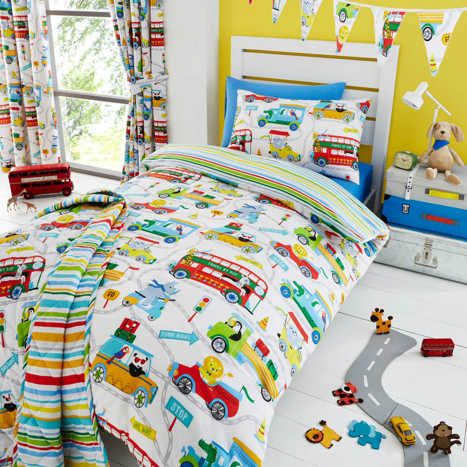 Kids Zoo Escape Transport Bedding Happy Linen Company